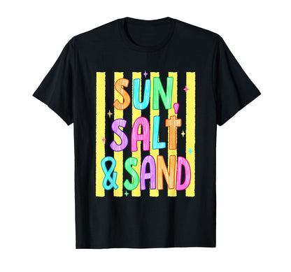 Striped Sun Salt And Sand Summer T-Shirt - Minimalist Print for Adults - T-Shirt, Sweatshirt, Hoodie