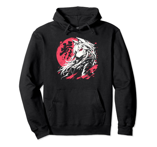 Goth Grunge Demon Anime Furry Wolf Horror Hoodie - Graphic Print Unisex - T-Shirt, Sweatshirt, Hoodie