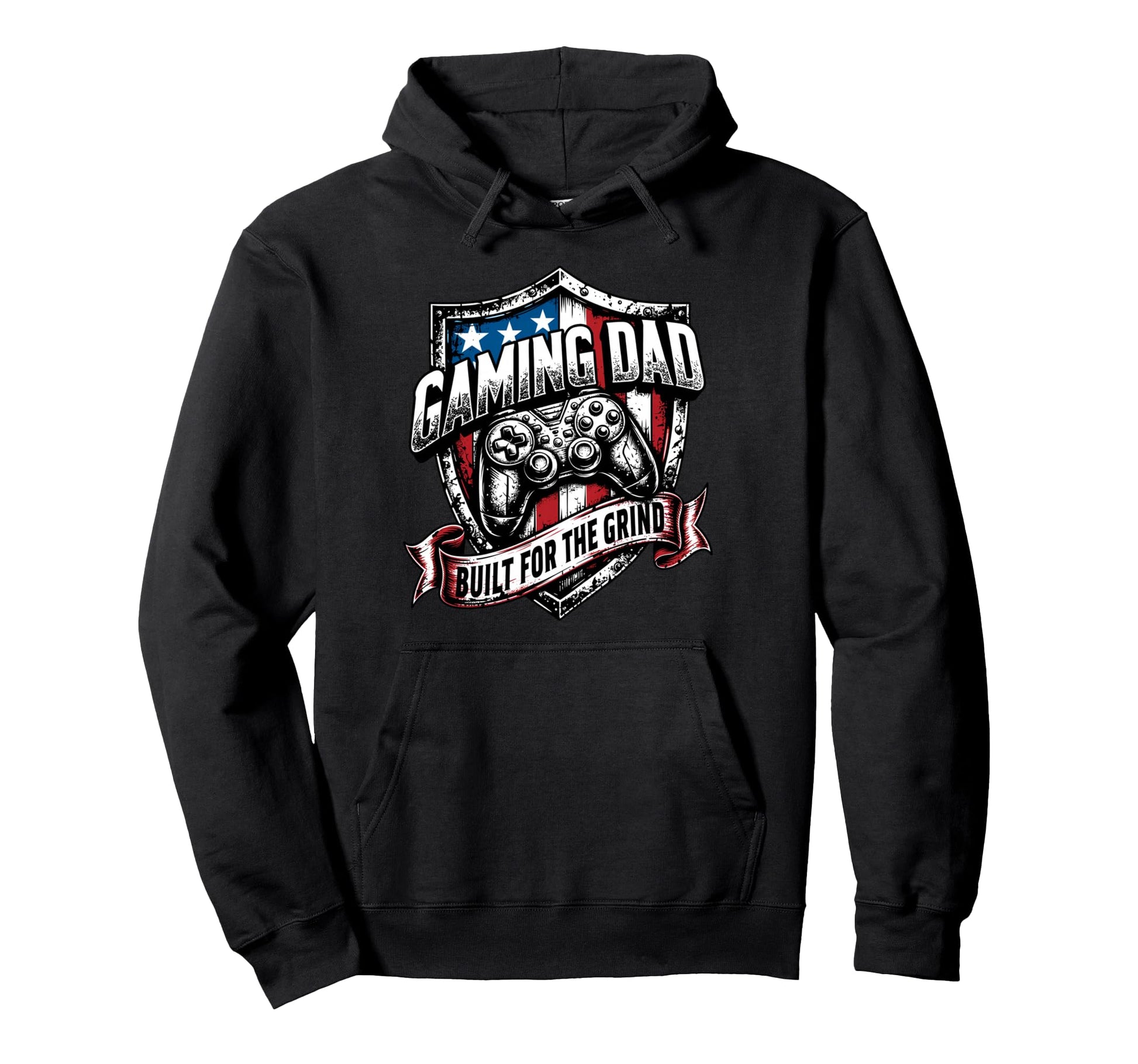 Funny Patriotic Usa Gaming Dad Gaming Hoodie - Novelty Apparel Men Women - T-Shirt, Sweatshirt, Hoodie