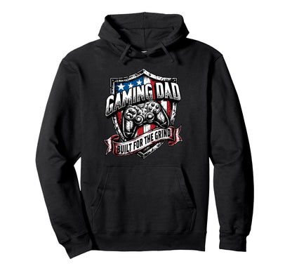 Funny Patriotic Usa Gaming Dad Gaming Hoodie - Novelty Apparel Men Women - T-Shirt, Sweatshirt, Hoodie