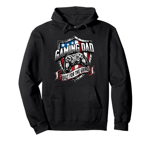 Funny Patriotic Usa Gaming Dad Gaming Hoodie - Novelty Apparel Men Women - T-Shirt, Sweatshirt, Hoodie