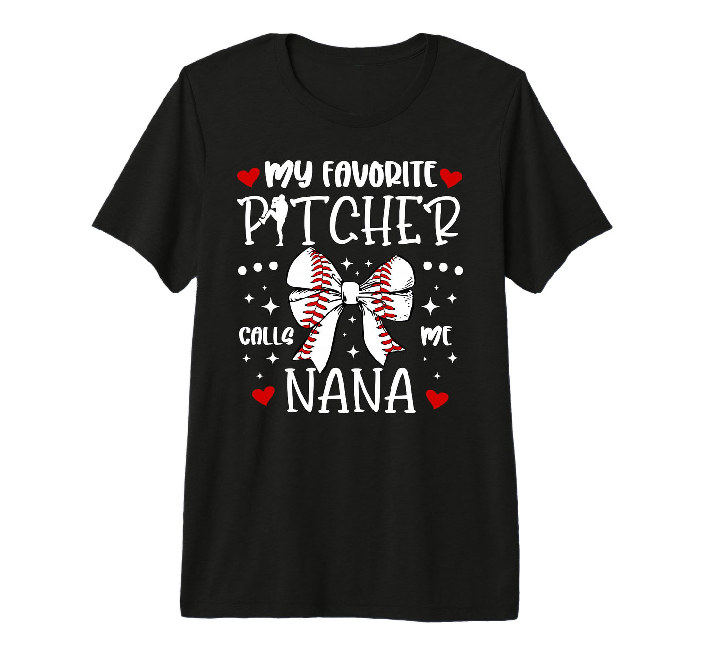 My Favorite Baseball Pitcher Nana T-Shirt - Minimalist Print Unisex - T-Shirt, Sweatshirt, Hoodie
