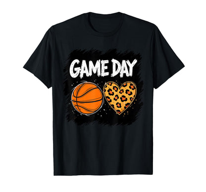 Game Day Animal Heart Basketball T-Shirt - Custom Art Print for Adults - T-Shirt, Sweatshirt, Hoodie