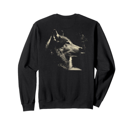 Wolf Smoking Cigarette Grunge Meme Sweatshirt - Unique Graphic for Adults - T-Shirt, Sweatshirt, Hoodie