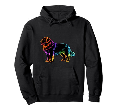Rainbow Leonberger Dog Hoodie - Minimalist Print Men Women - T-Shirt, Sweatshirt, Hoodie