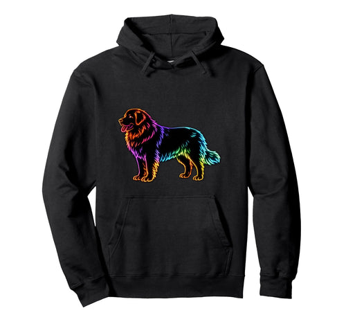 Rainbow Leonberger Dog Hoodie - Minimalist Print Men Women - T-Shirt, Sweatshirt, Hoodie