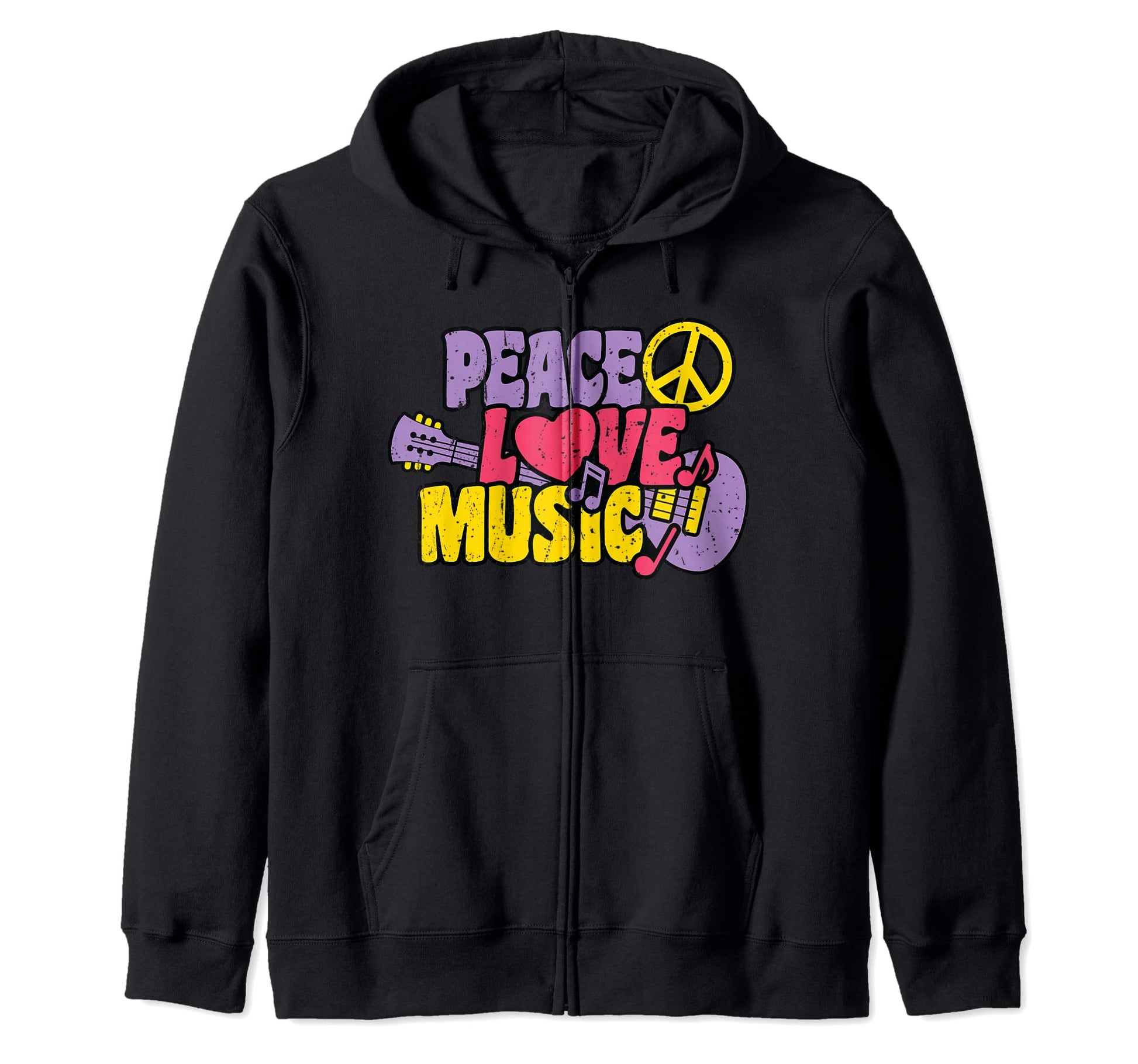 Peace Love Music Hippie Gift T-Shirt - Minimalist Print Men Women - T-Shirt, Sweatshirt, Hoodie