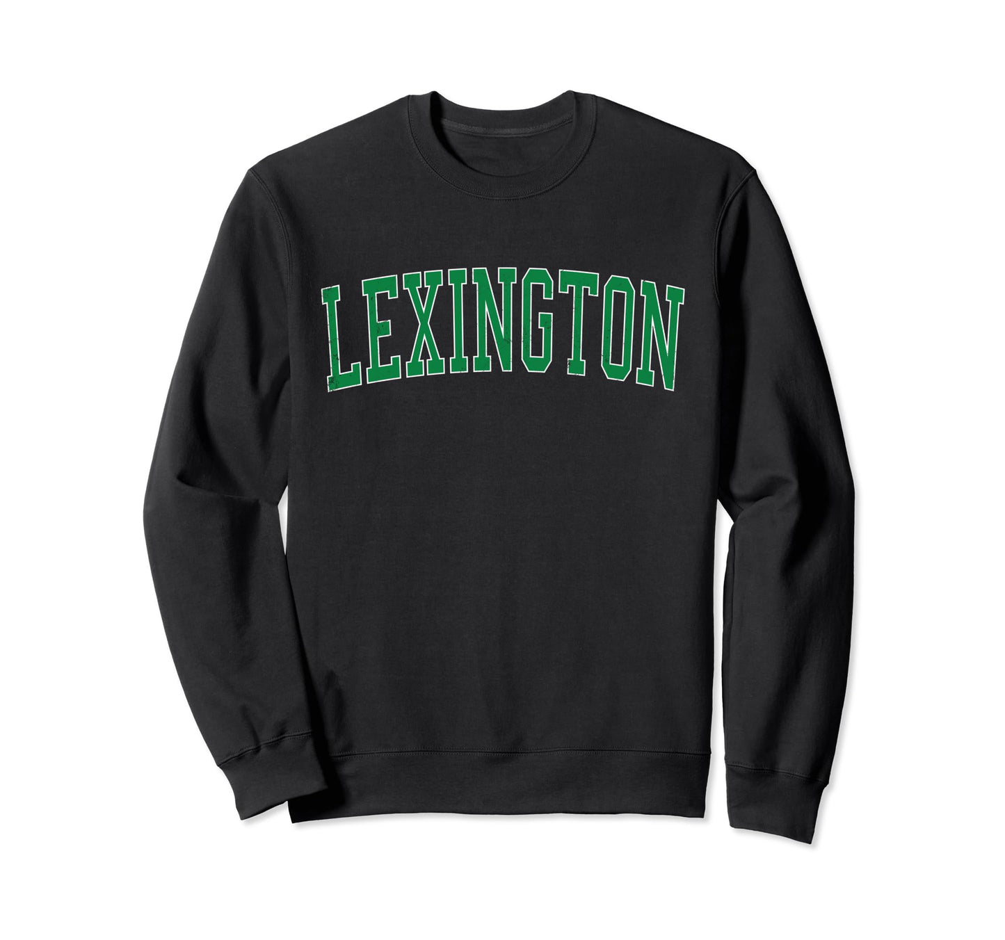 Lexington Ne Distressed Green Varsity Sweatshirt - Graphic Print Unisex - T-Shirt, Sweatshirt, Hoodie