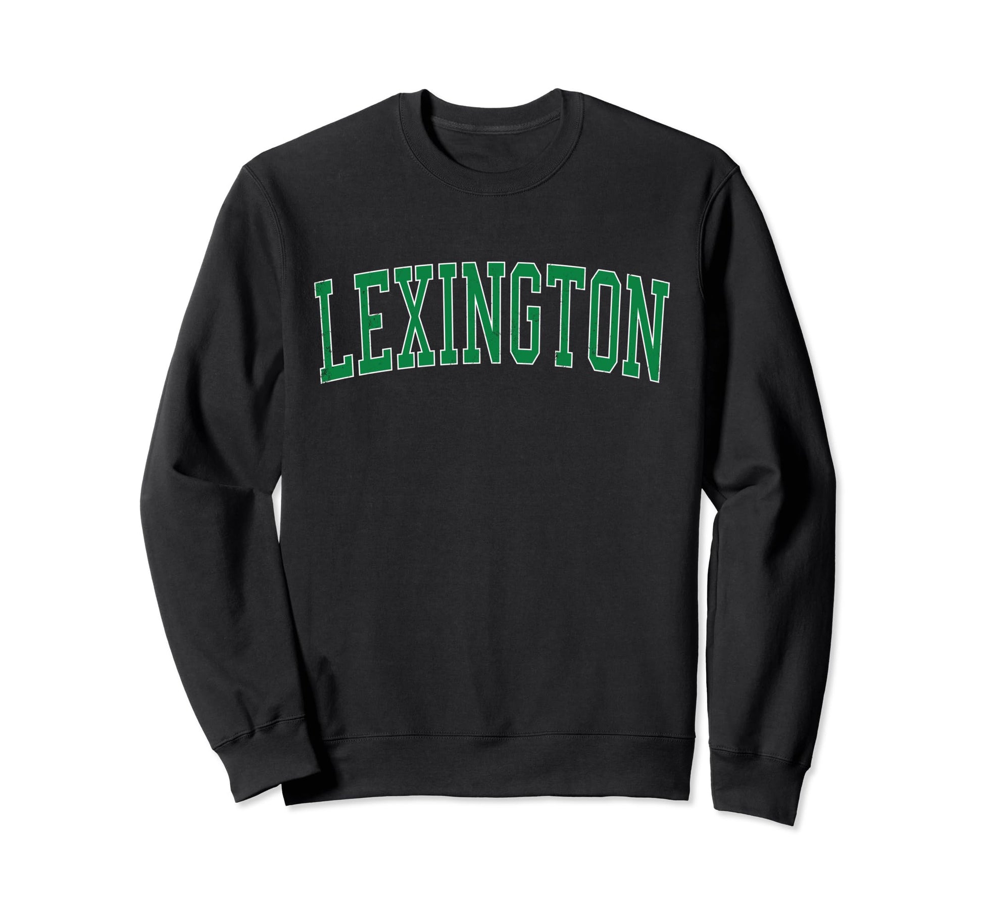 Lexington Ne Distressed Green Varsity Sweatshirt - Graphic Print Unisex - T-Shirt, Sweatshirt, Hoodie