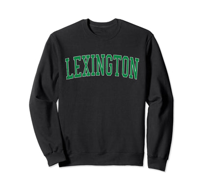Lexington Ne Distressed Green Varsity Sweatshirt - Graphic Print Unisex - T-Shirt, Sweatshirt, Hoodie