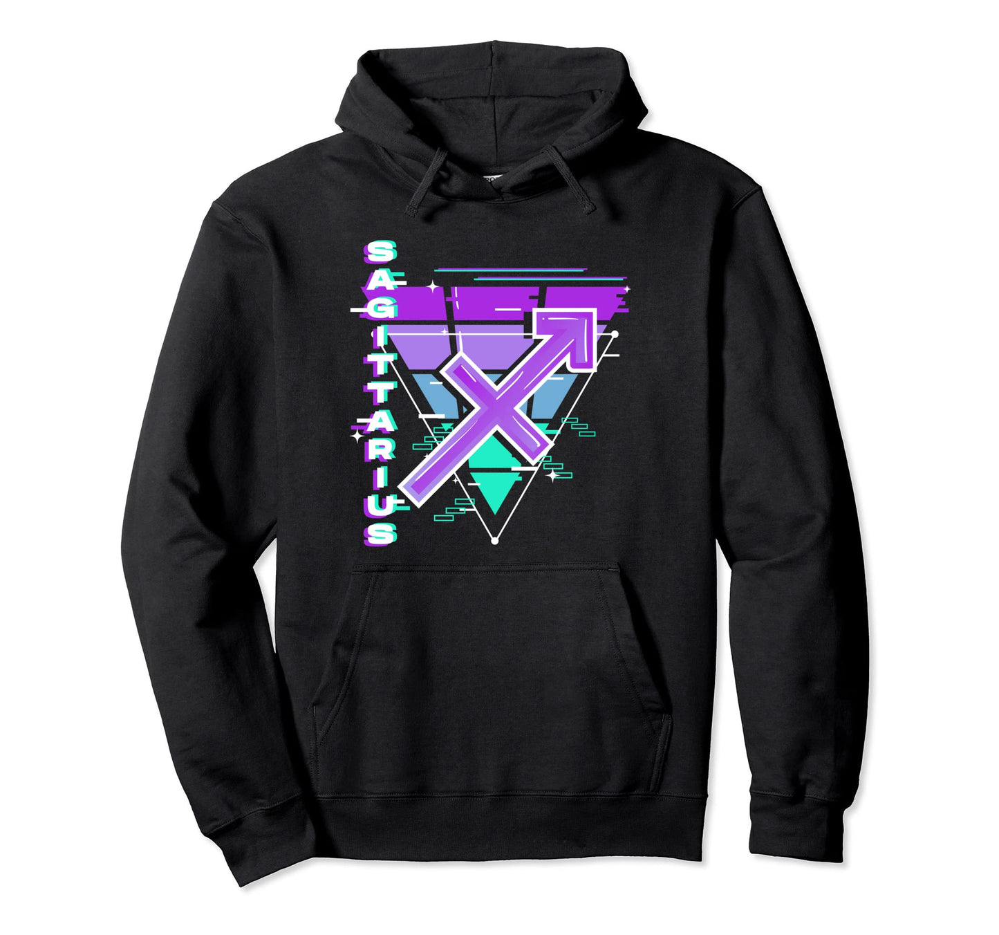 Sagittarius Zodiac Sign Vaporwave Hoodie - Streetwear Style Unisex - T-Shirt, Sweatshirt, Hoodie
