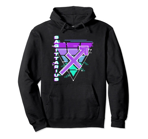 Sagittarius Zodiac Sign Vaporwave Hoodie - Streetwear Style Unisex - T-Shirt, Sweatshirt, Hoodie