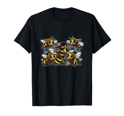 Bee Hip Hop Oldschool Rap Lover Street T-Shirt - Novelty Apparel Men Women - T-Shirt, Sweatshirt, Hoodie