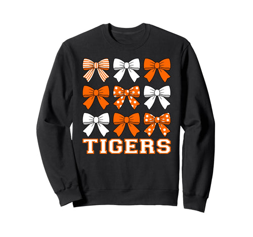 Coquette Bow Tigers School Team Sweatshirt - Streetwear Style Men Women - T-Shirt, Sweatshirt, Hoodie