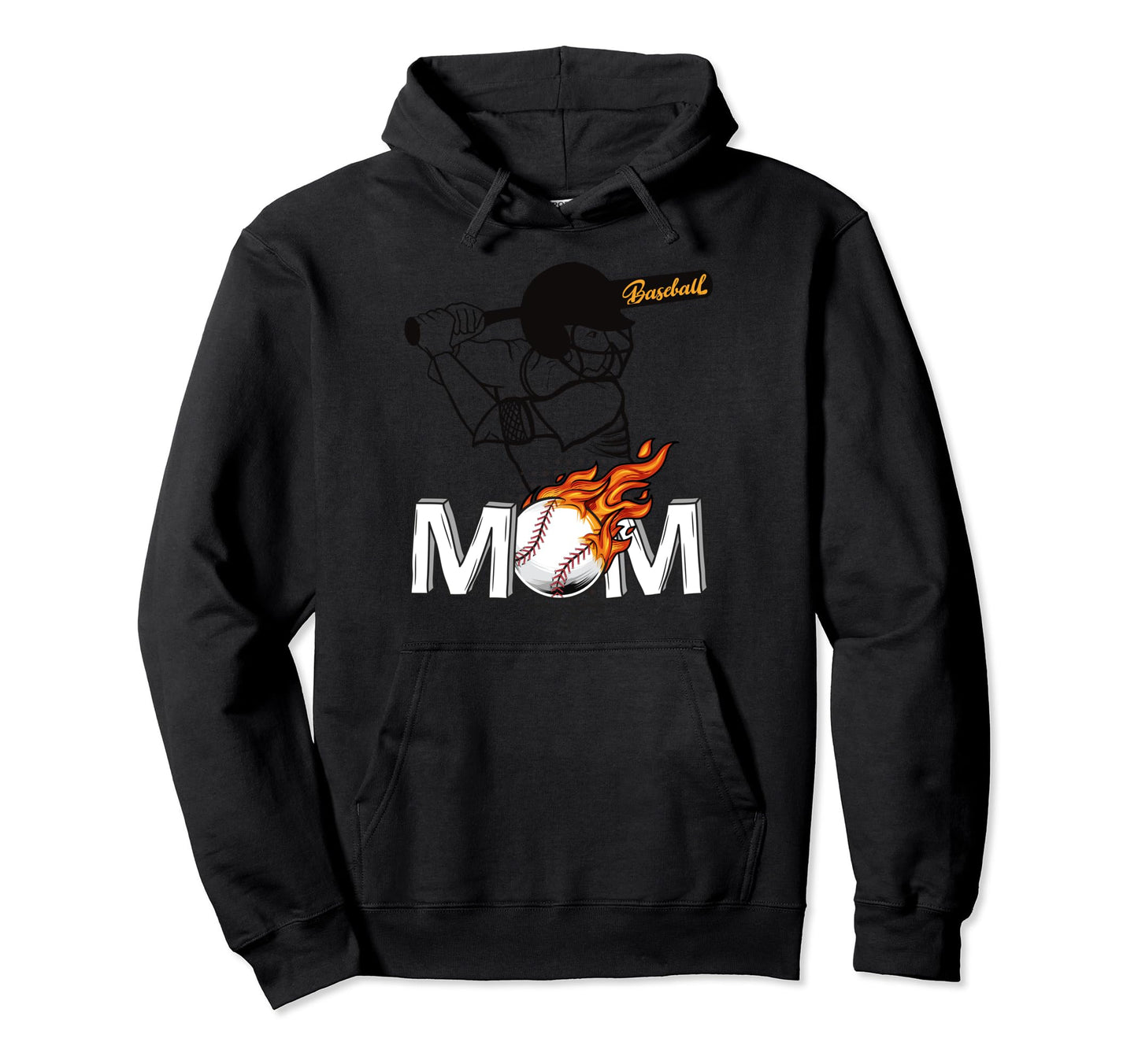 Proud Baseball Mom Sports Softball Hoodie - Custom Art Print for Adults - T-Shirt, Sweatshirt, Hoodie