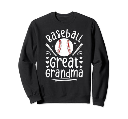 Baseball Great Grandma Baseball Sweatshirt - Graphic Print for Adults - T-Shirt, Sweatshirt, Hoodie