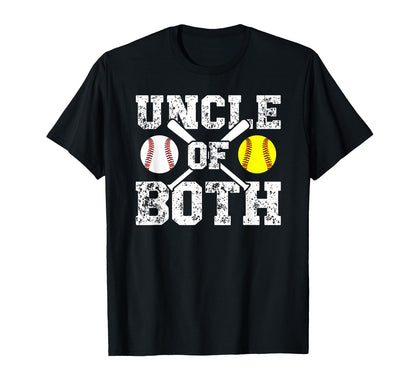 Uncle Both Baseball Softball Uncle T-Shirt - Custom Art Print Men Women - T-Shirt, Sweatshirt, Hoodie