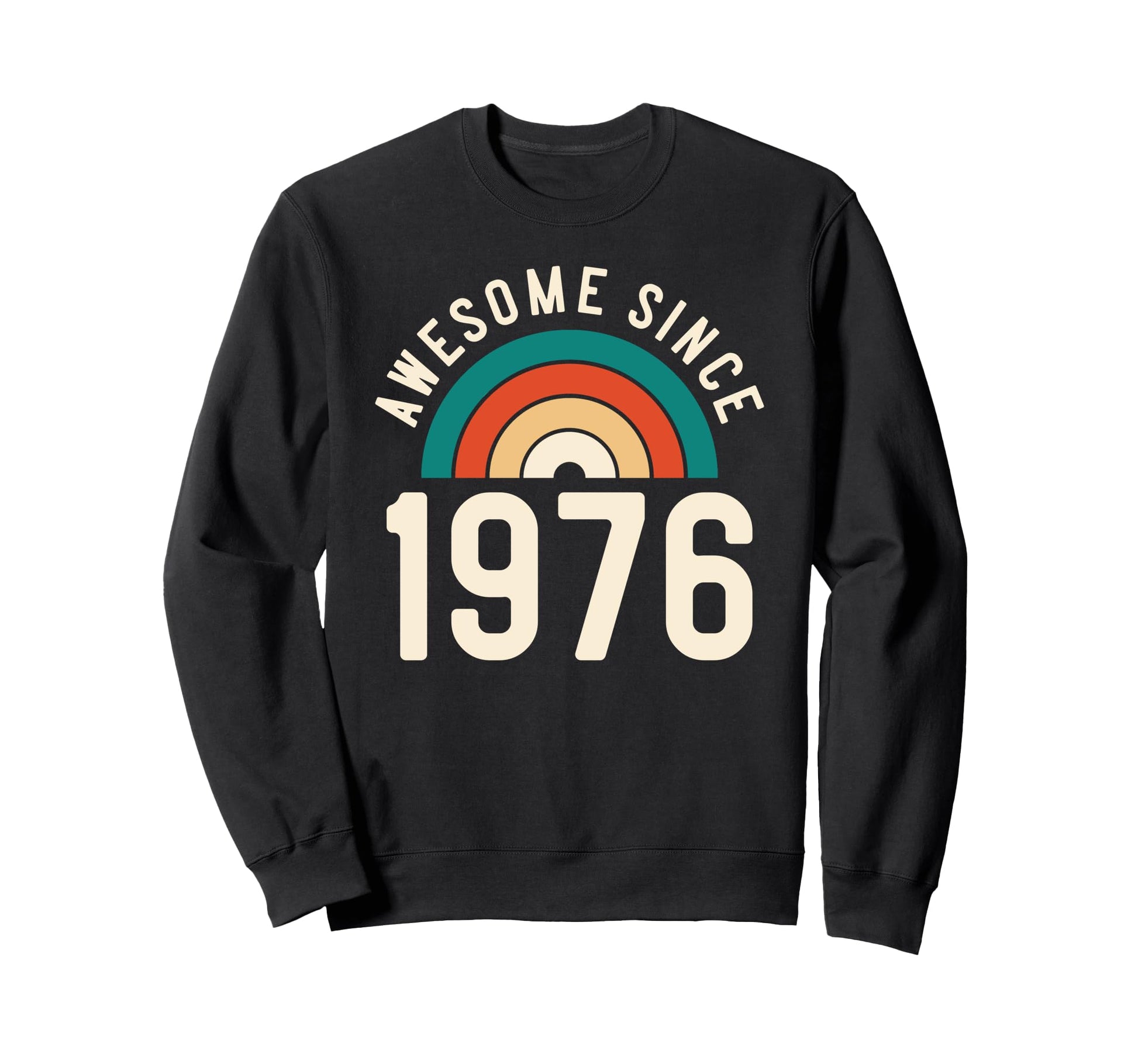 Awesome Since 1976 Rainbow 46Th Birthday Sweatshirt - Graphic Print Unisex - T-Shirt, Sweatshirt, Hoodie