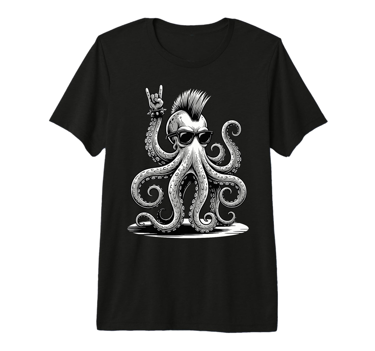 Funny Octopus Loving Rock And Roll Heavy T-Shirt - Trendy Graphic Unisex - T-Shirt, Sweatshirt, Hoodie