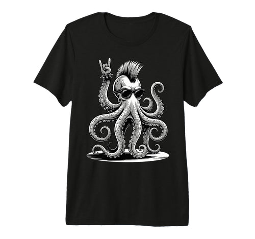 Funny Octopus Loving Rock And Roll Heavy T-Shirt - Trendy Graphic Unisex - T-Shirt, Sweatshirt, Hoodie
