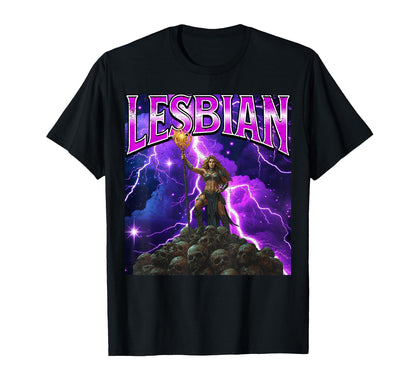 Lesbian Warrior Y2K Bootleg Meme T-Shirt - Fun Novelty Design for Adults - T-Shirt, Sweatshirt, Hoodie