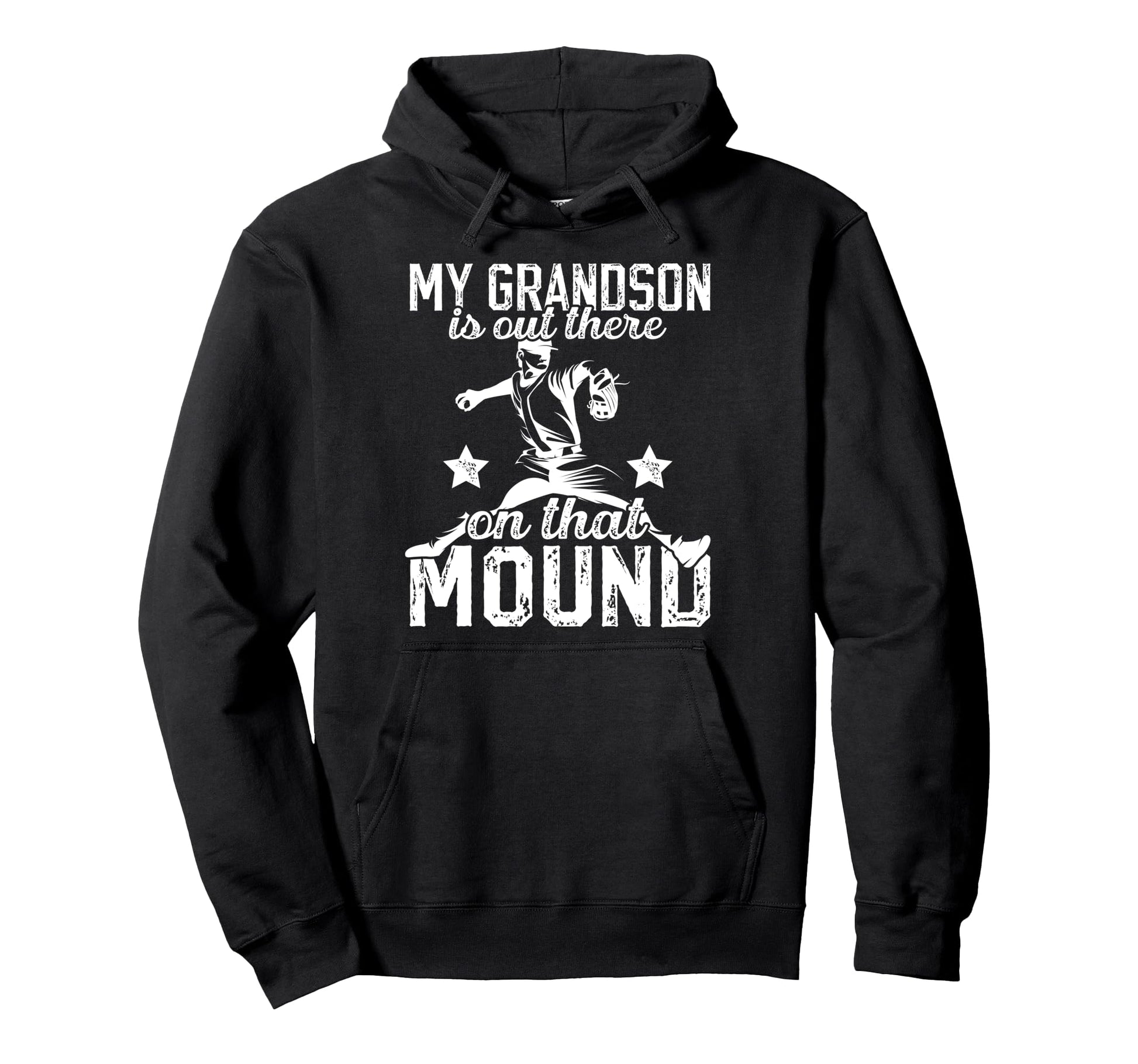 Proud Baseball Pitcher Grandpa Hoodie - Fun Novelty Design Men Women - T-Shirt, Sweatshirt, Hoodie