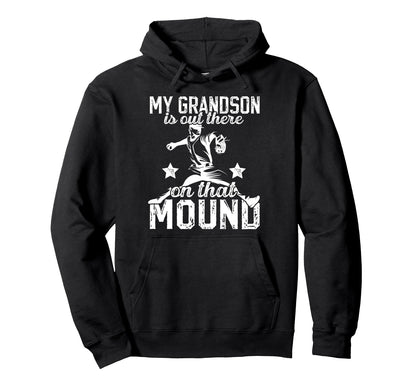 Proud Baseball Pitcher Grandpa Hoodie - Fun Novelty Design Men Women - T-Shirt, Sweatshirt, Hoodie