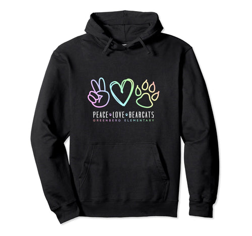 Peace Love School Spirit Inspirational Hoodie - Aesthetic Graphic Unisex - T-Shirt, Sweatshirt, Hoodie