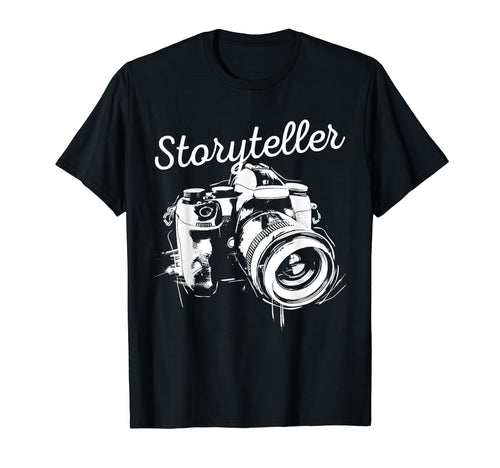 Photographer Storyteller Camera T-Shirt - Minimalist Print Unisex - T-Shirt, Sweatshirt, Hoodie