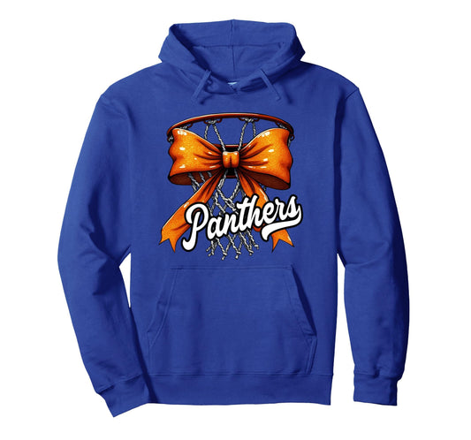 Panthers Game Day Basketball Mom Hoop Hoodie - Trendy Graphic Men Women - T-Shirt, Sweatshirt, Hoodie
