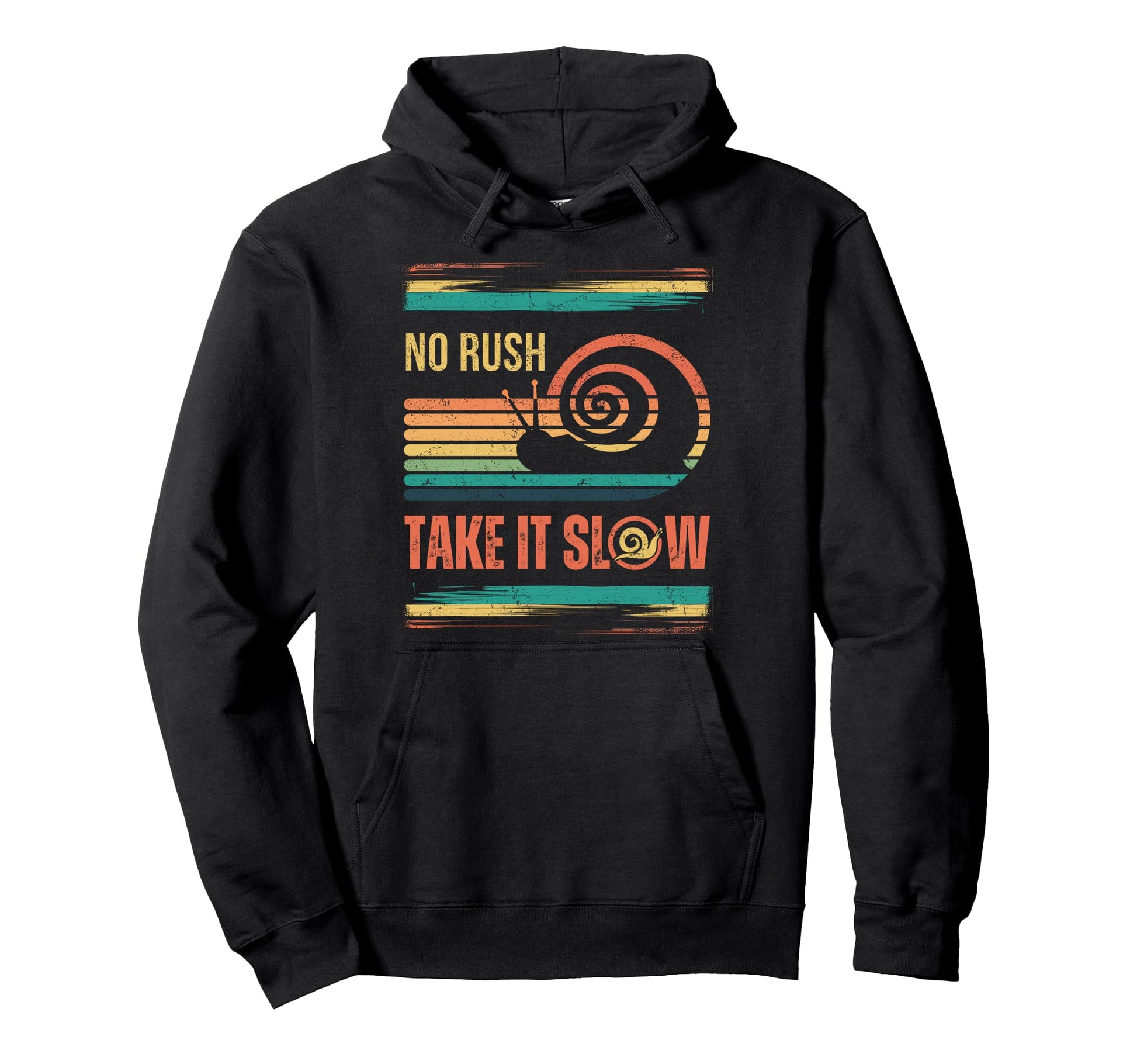 Rainbow Colored Sunset No Rush Take Hoodie - Fun Novelty Design Men Women - T-Shirt, Sweatshirt, Hoodie