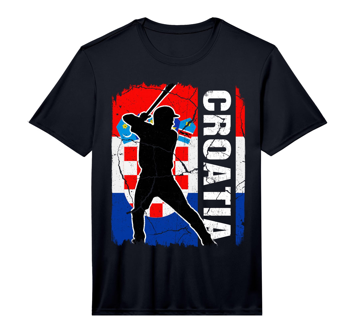 Croatian Baseball Player Croatia Flag T-Shirt - Novelty Apparel Men Women - T-Shirt, Sweatshirt, Hoodie