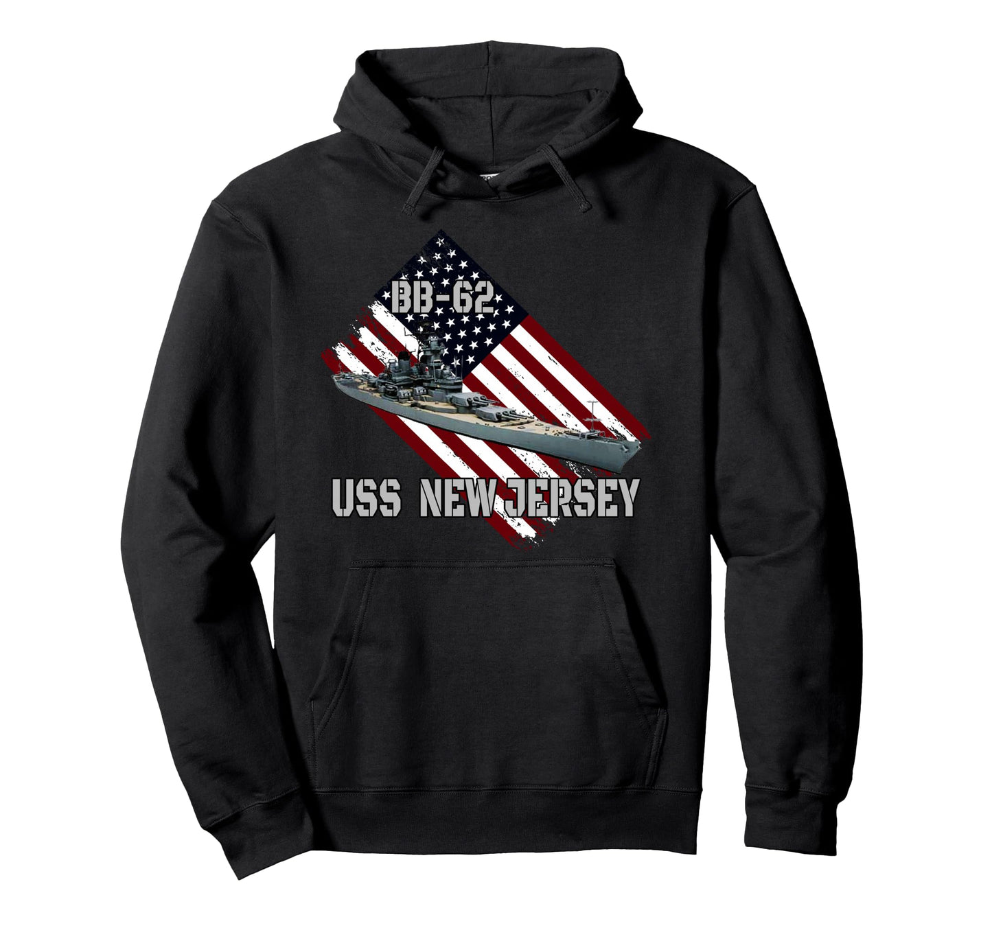 Battleship Uss New Jersey Bb 62 Combat Hoodie - Trendy Graphic for Adults - T-Shirt, Sweatshirt, Hoodie