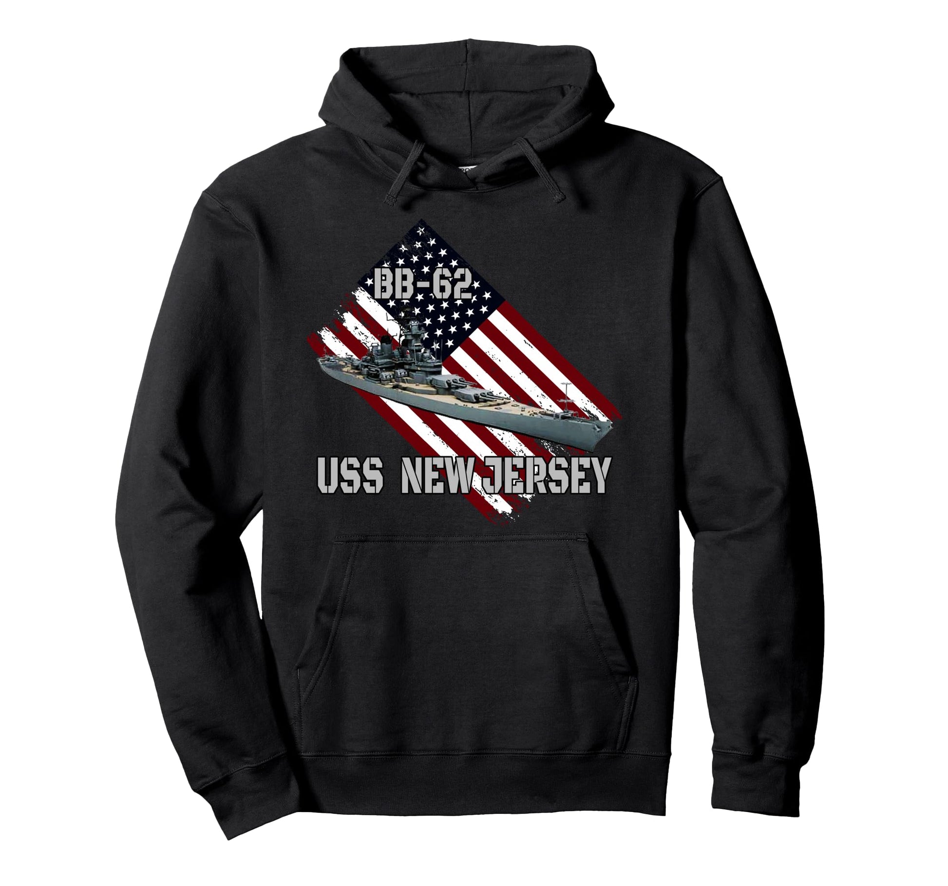 Battleship Uss New Jersey Bb 62 Combat Hoodie - Trendy Graphic for Adults - T-Shirt, Sweatshirt, Hoodie