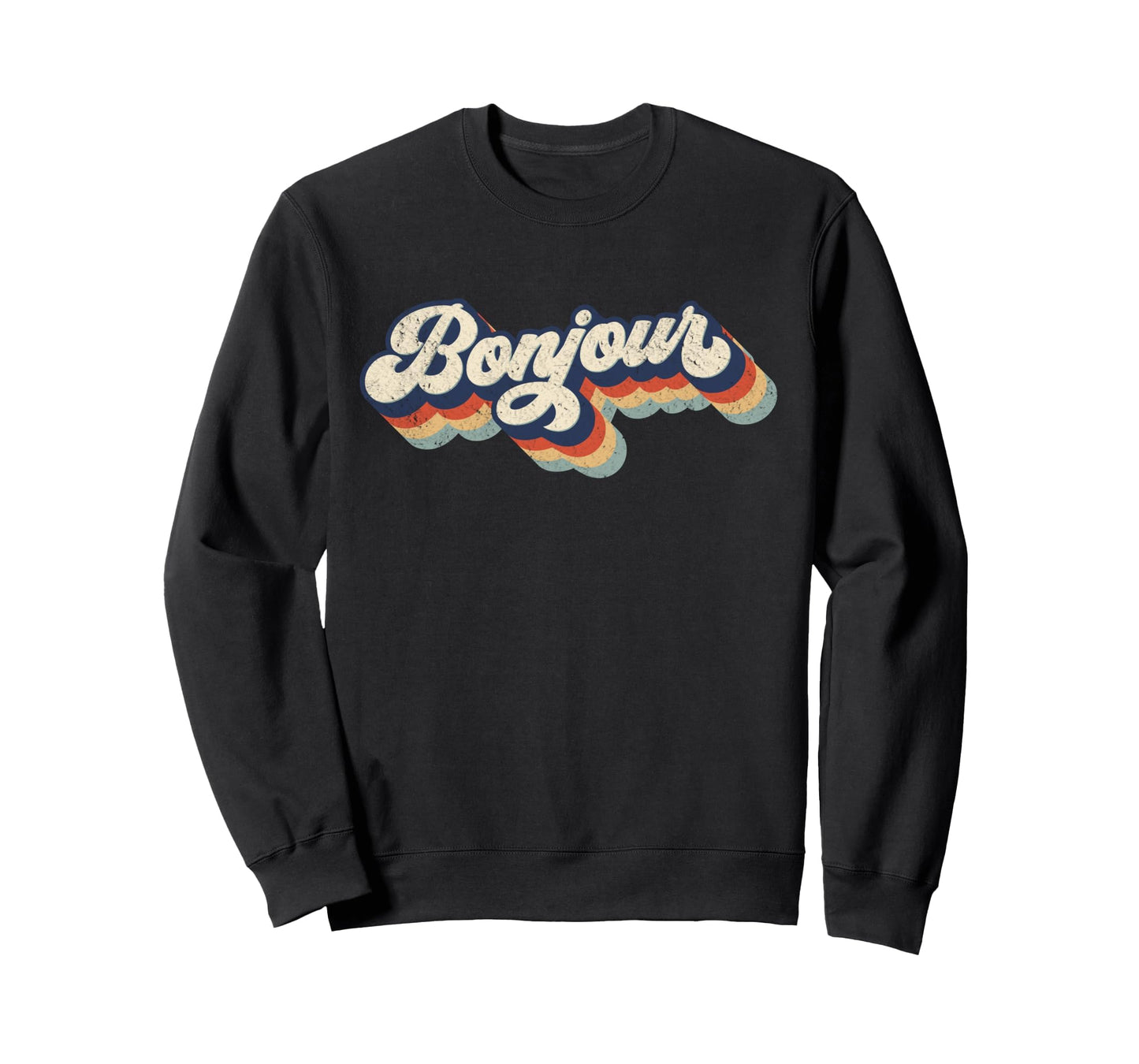 Bonjour Womens Sweatshirt - Minimalist Print Men Women - T-Shirt, Sweatshirt, Hoodie