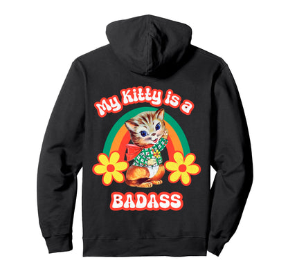 Kitty Is Badass Rainbow Cat Hoodie - Streetwear Style Men Women - T-Shirt, Sweatshirt, Hoodie