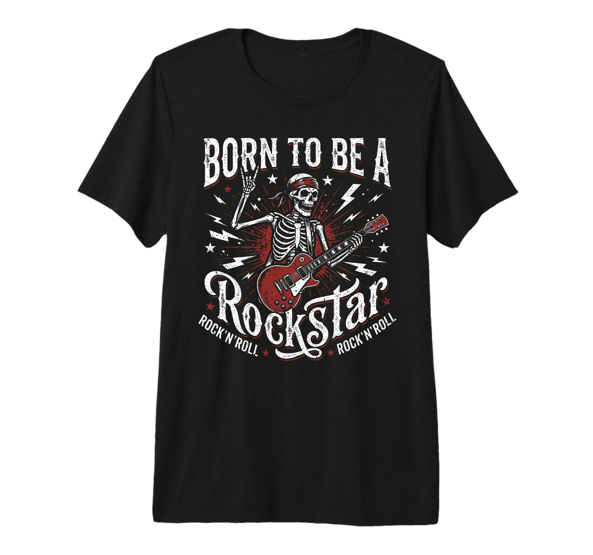 Born To Be Rockstar Rock N Roll Rock Band T-Shirt - Trendy Graphic Unisex - T-Shirt, Sweatshirt, Hoodie