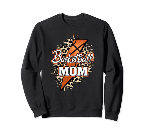 Basketball Mom Leopard Basketball Mama Sweatshirt - Trendy Graphic Unisex - T-Shirt, Sweatshirt, Hoodie