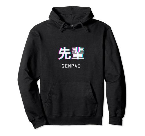 Senpai Japanese Anime Aesthetic Vaporwave Hoodie - Graphic Print Unisex - T-Shirt, Sweatshirt, Hoodie