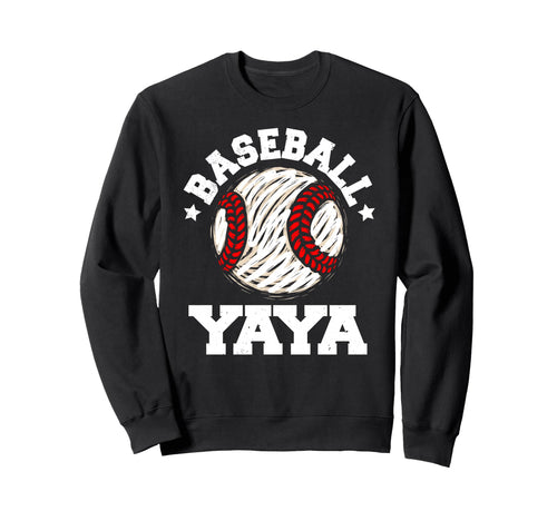 Baseball Yaya Distressed Sweatshirt - Casual Everyday Wear for Adults - T-Shirt, Sweatshirt, Hoodie
