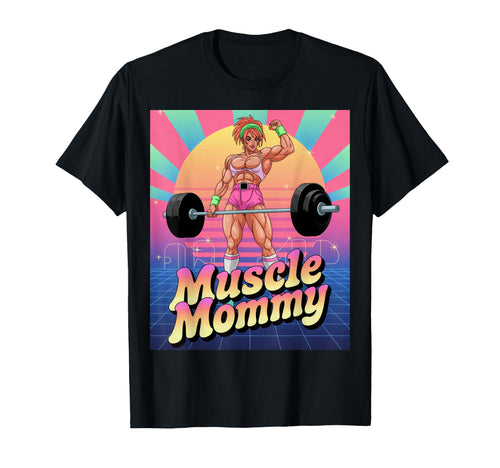 Anime Muscle Mommy Weightlifting T-Shirt - Trendy Graphic for Adults - T-Shirt, Sweatshirt, Hoodie