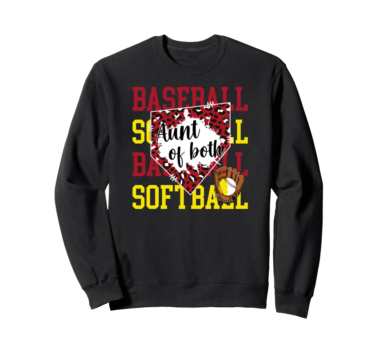 Aunt Both Proud Softball Baseball Sweatshirt - Aesthetic Graphic Unisex - T-Shirt, Sweatshirt, Hoodie