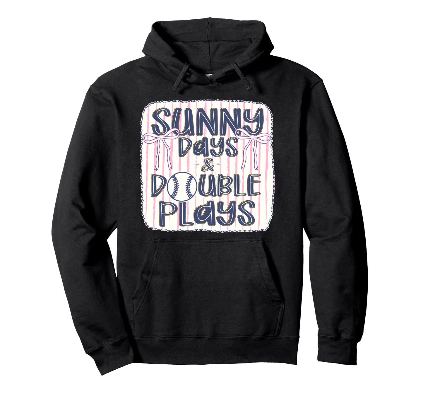 Sunny Days And Double Plays Baseball Hoodie - Novelty Apparel Men Women - T-Shirt, Sweatshirt, Hoodie