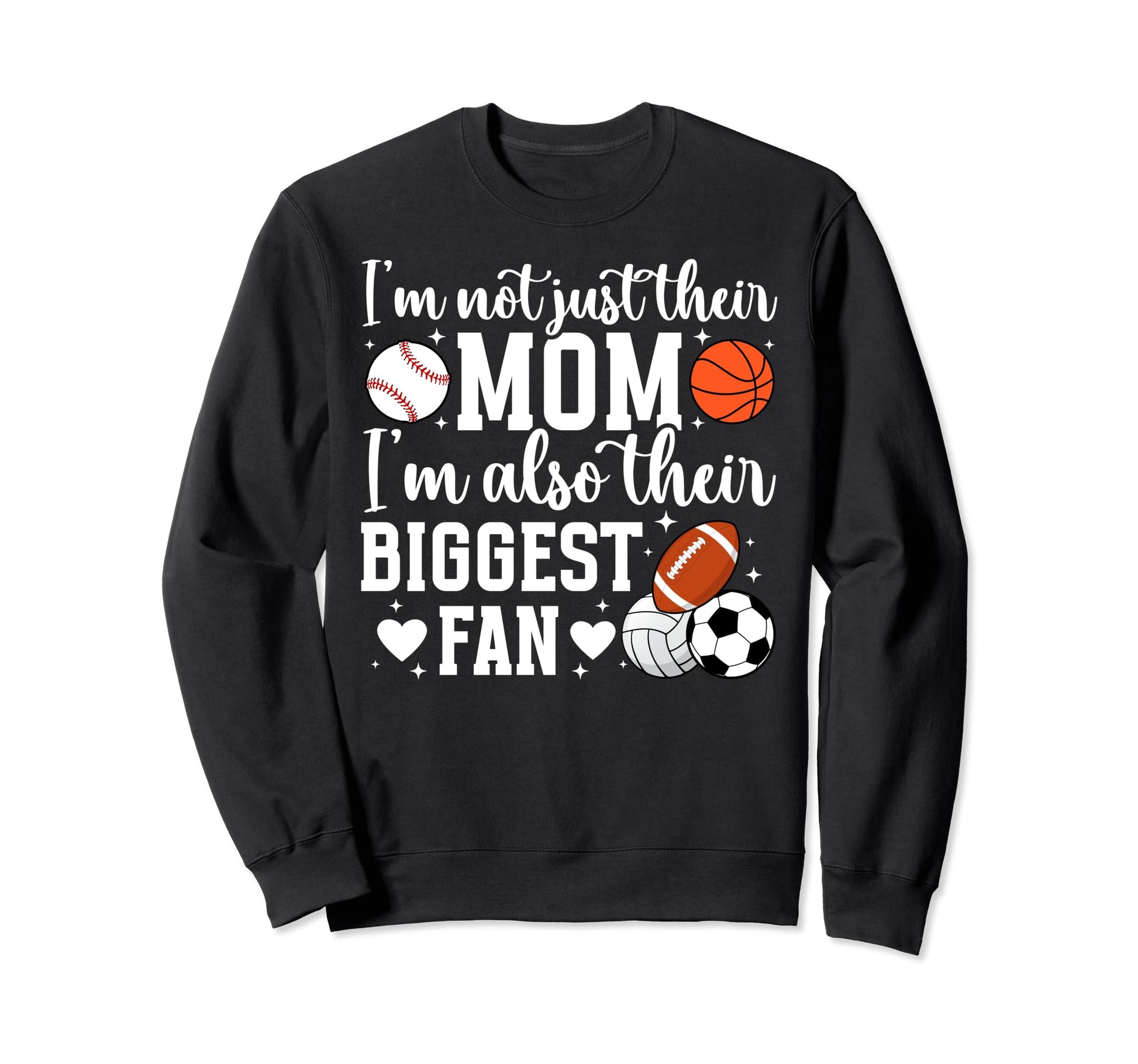 Biggest Fan Sports Mom Sports Sweatshirt - Casual Everyday Wear Men Women - T-Shirt, Sweatshirt, Hoodie