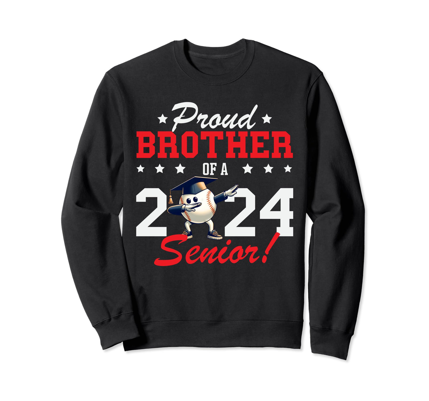 Graduation Proud Brother 2024 Sweatshirt - Minimalist Print for Adults - T-Shirt, Sweatshirt, Hoodie