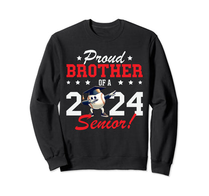 Graduation Proud Brother 2024 Sweatshirt - Minimalist Print for Adults - T-Shirt, Sweatshirt, Hoodie