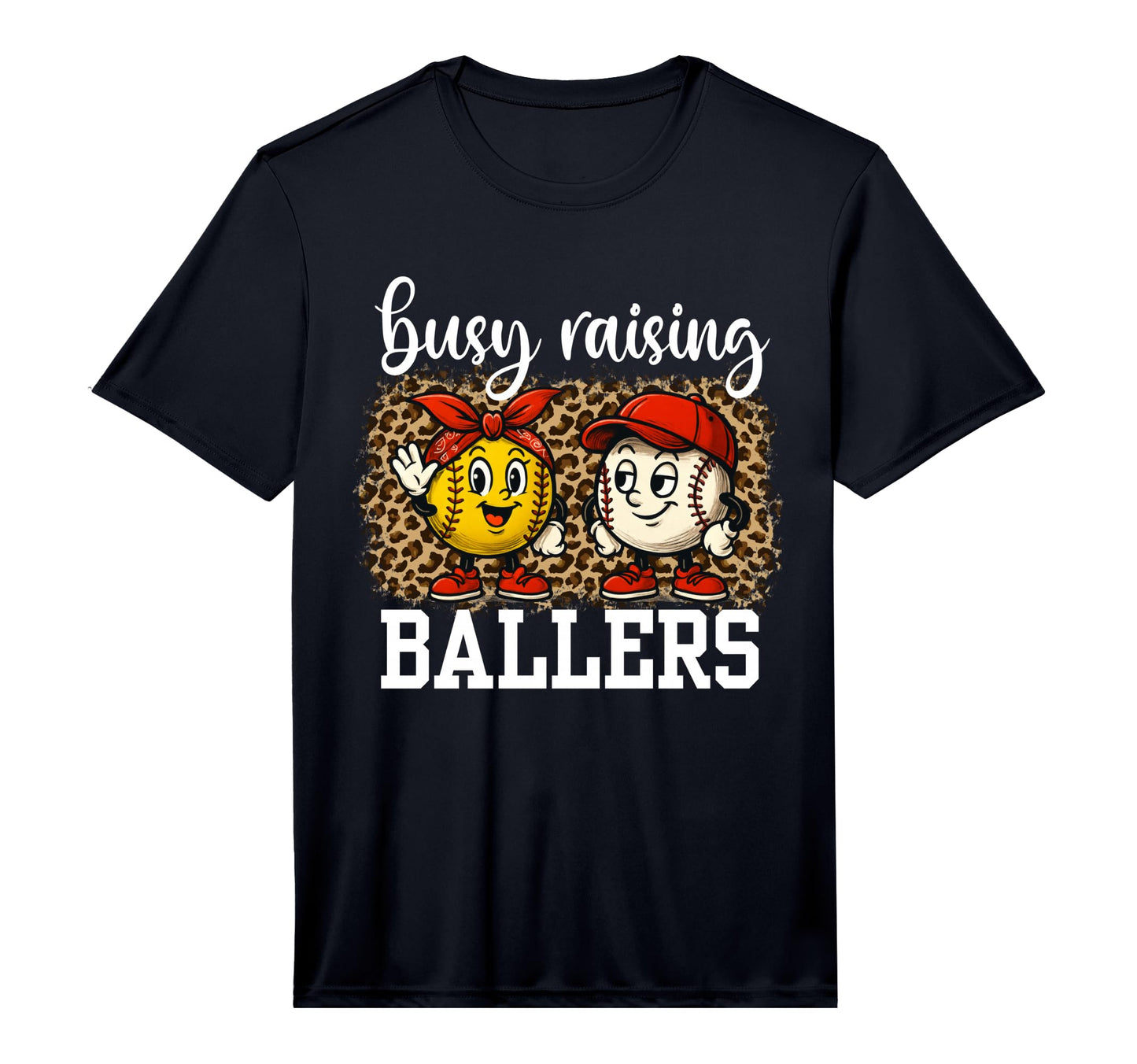Busy Raising Ballers Softball And T-Shirt - Trendy Graphic for Adults - T-Shirt, Sweatshirt, Hoodie