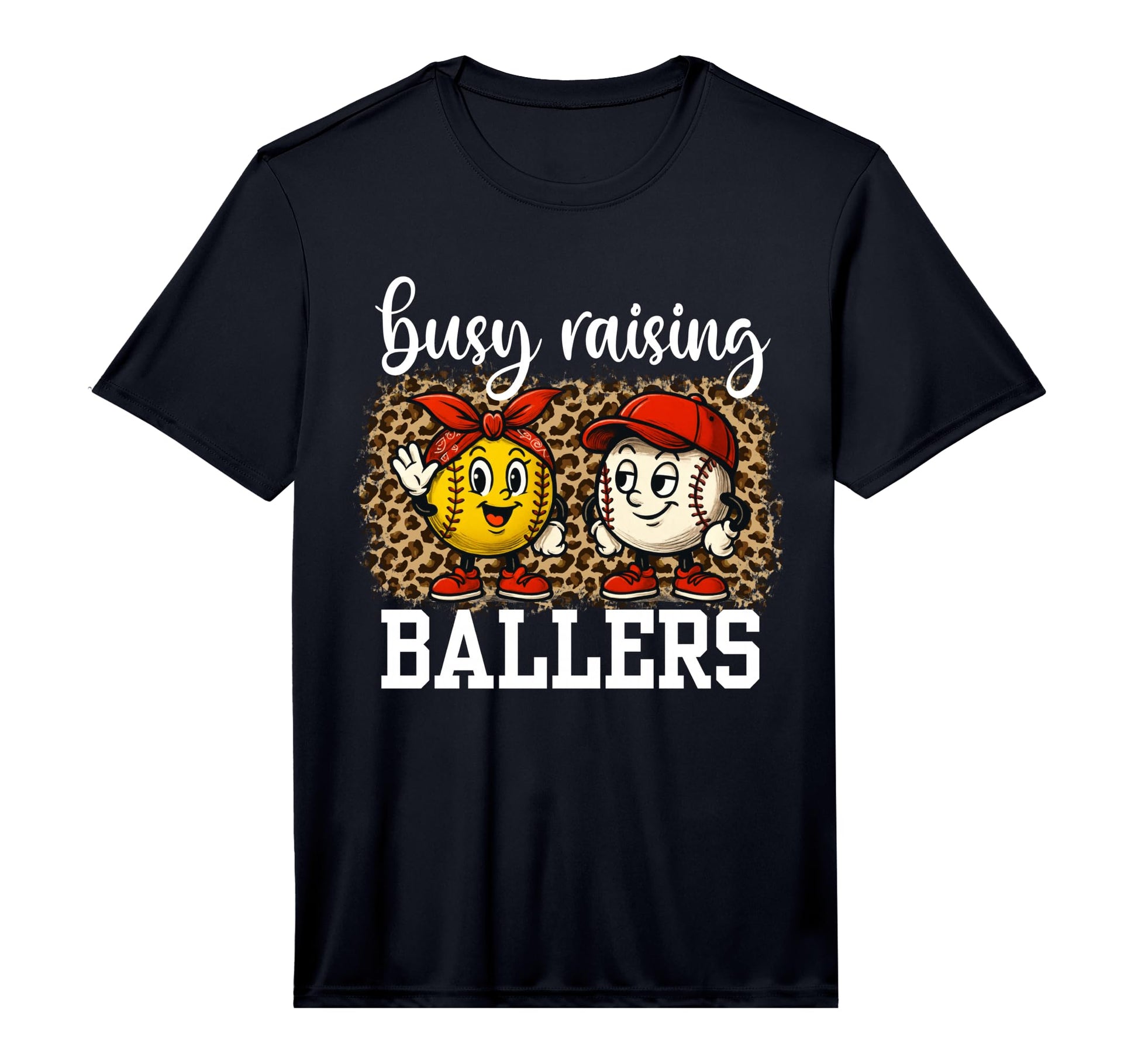 Busy Raising Ballers Softball And T-Shirt - Trendy Graphic for Adults - T-Shirt, Sweatshirt, Hoodie