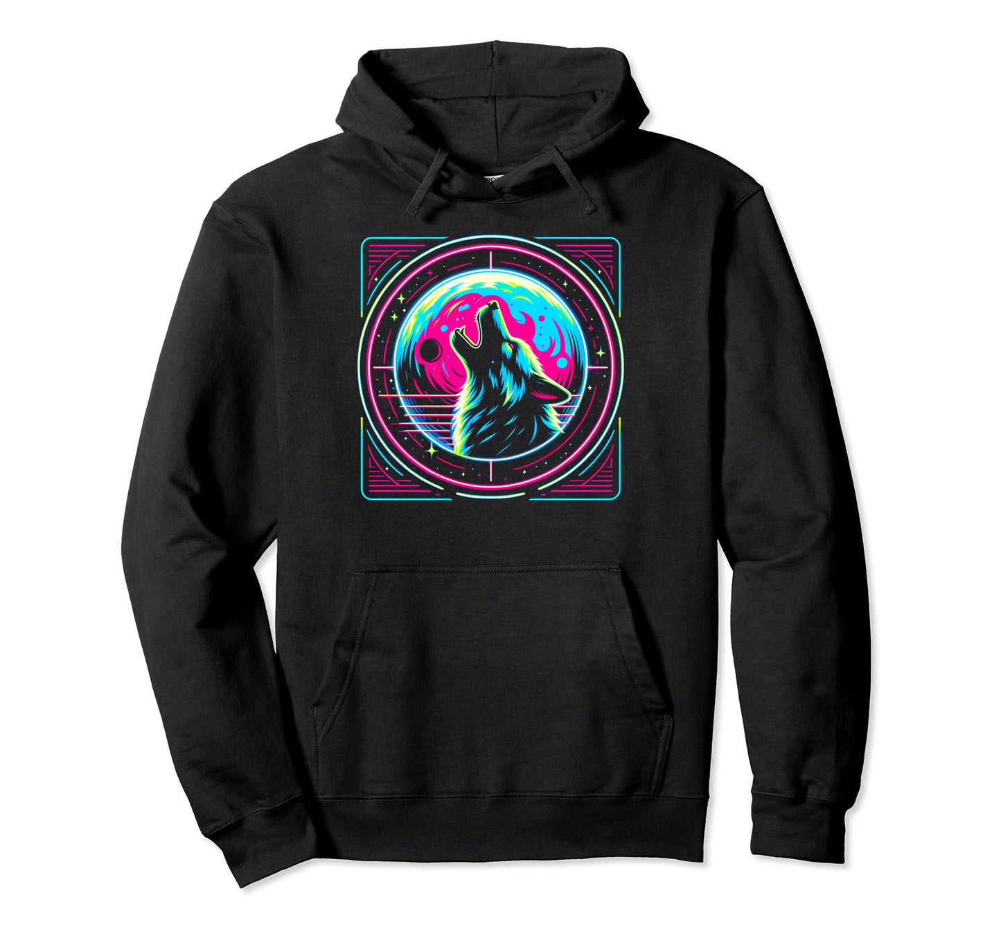 Therian Pride Month Moon Wolf Howl Furry Hoodie - Trendy Graphic Men Women - T-Shirt, Sweatshirt, Hoodie