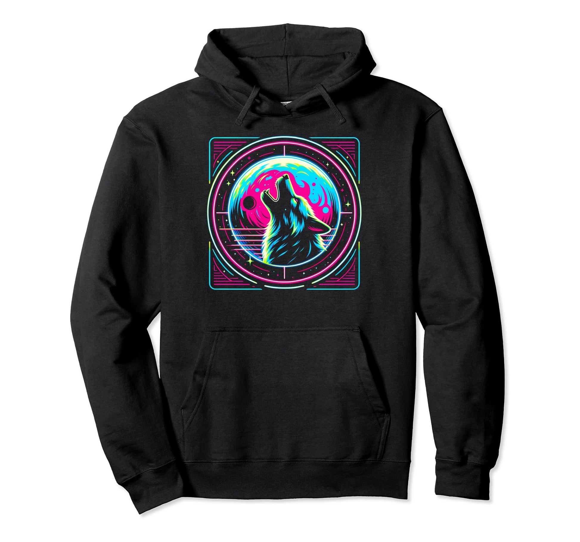 Therian Pride Month Moon Wolf Howl Furry Hoodie - Trendy Graphic Men Women - T-Shirt, Sweatshirt, Hoodie